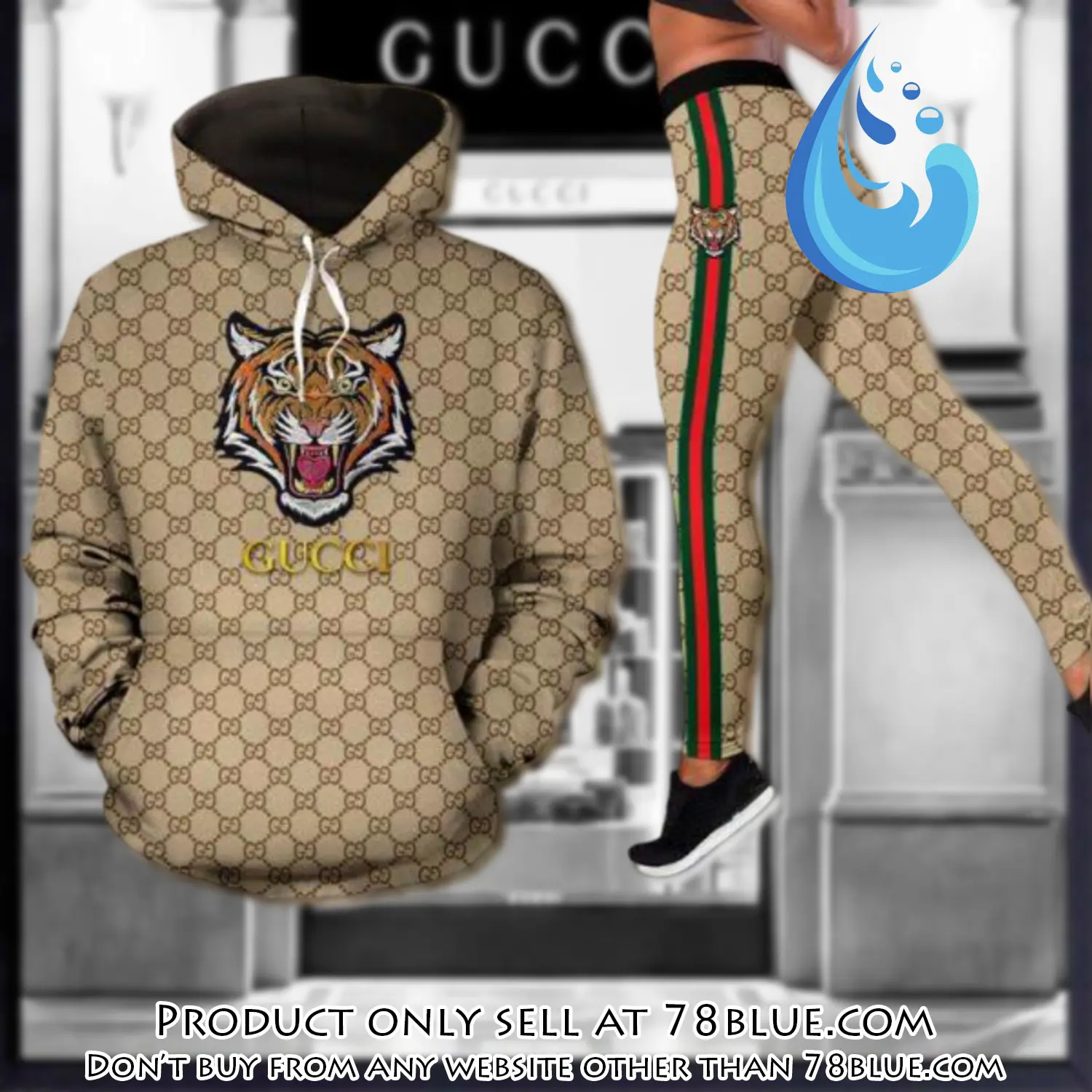 Gucci tiger hoodie legging set luxury for women 78b0437211